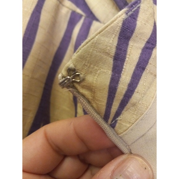 Attention Women's Beige/purple Floral‎ Straight Lined Short Skirt Size 18 - Picture 5 of 9